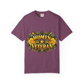 Women Veteran | Yellow Rose Floral Garment-Dyed Tee