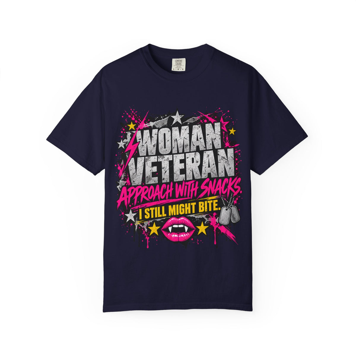 Approach With Snacks. I Still Might Bite. | Disgruntled Veteran Tee