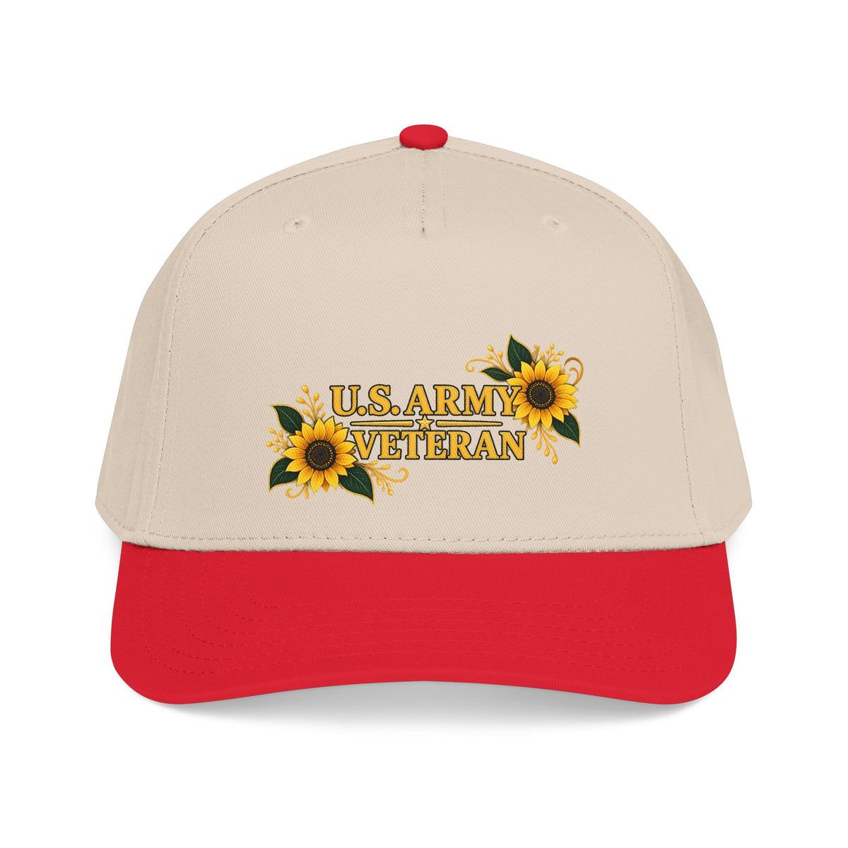 U.S. Army Veteran | Sunflower Mid-Profile Cap