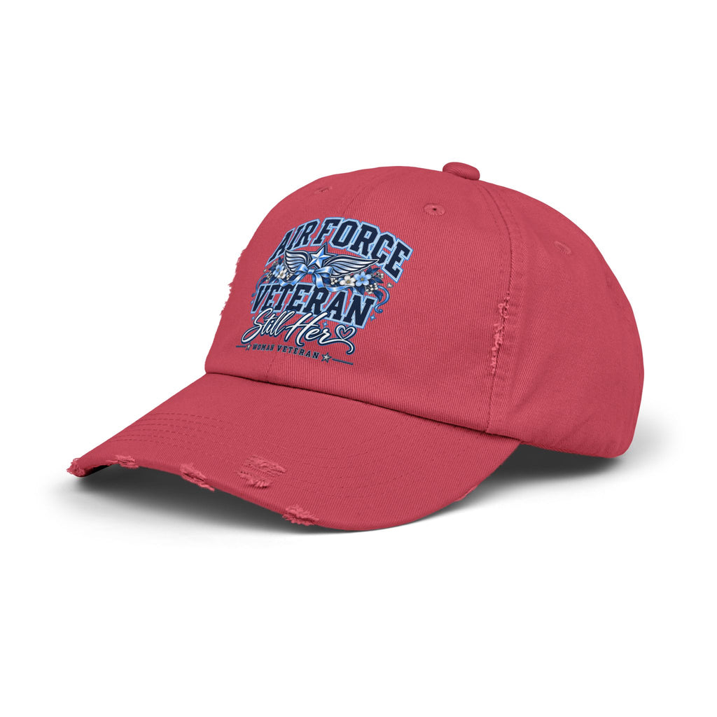 Air Force Veteran | Still Her Floral Distressed Cap