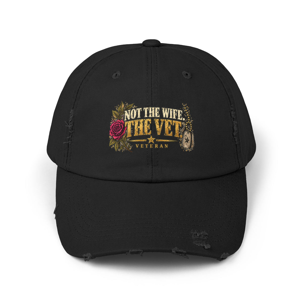 Not the Wife, the Vet | Distressed Veteran Cap