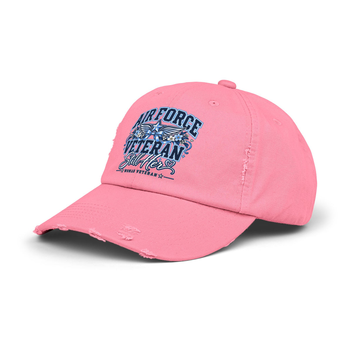 Air Force Veteran | Still Her Floral Distressed Cap