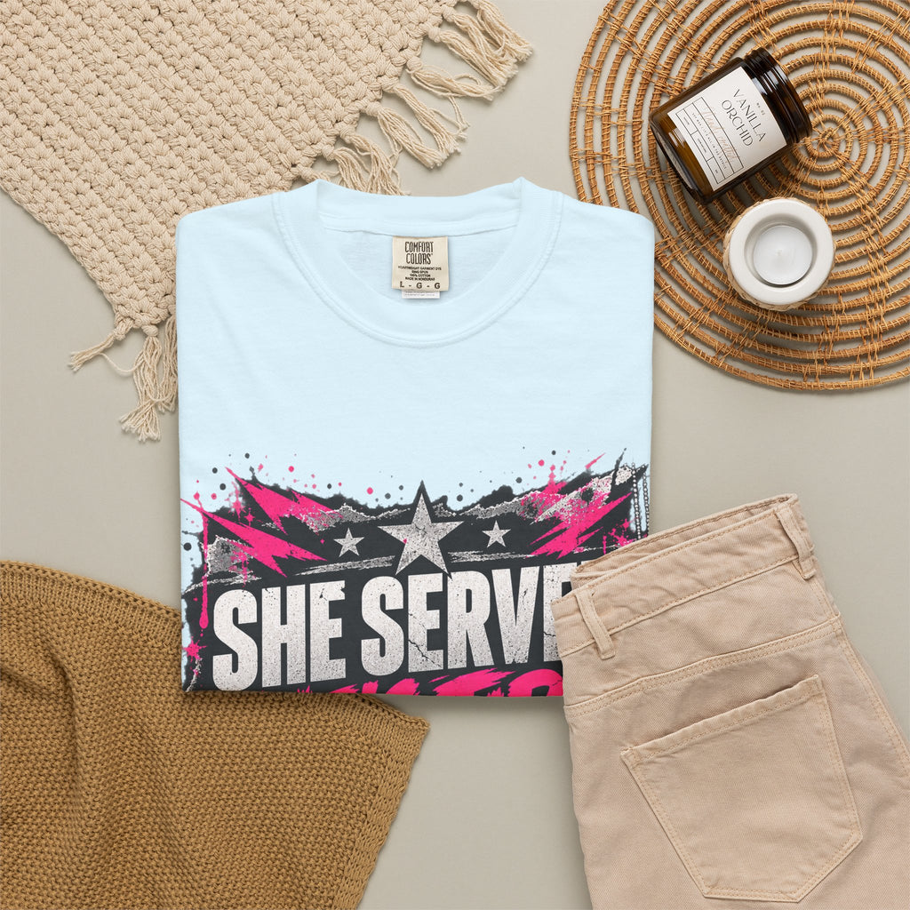 She Served. She's Tired. | Women Veteran Tee