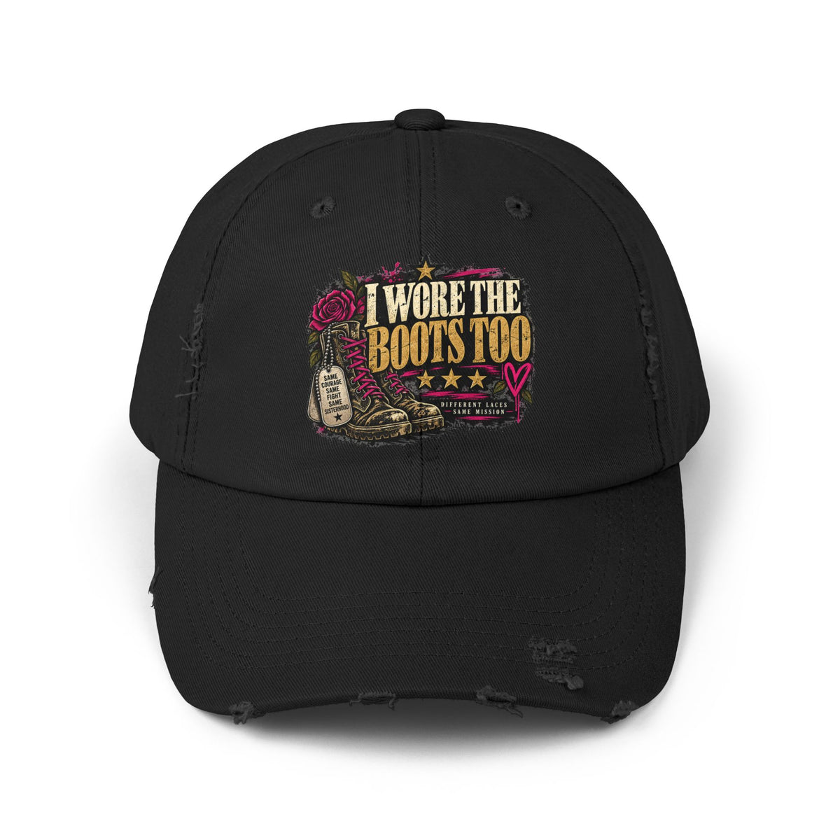 I Wore the Boots Too | Distressed Rebellion Veteran Cap