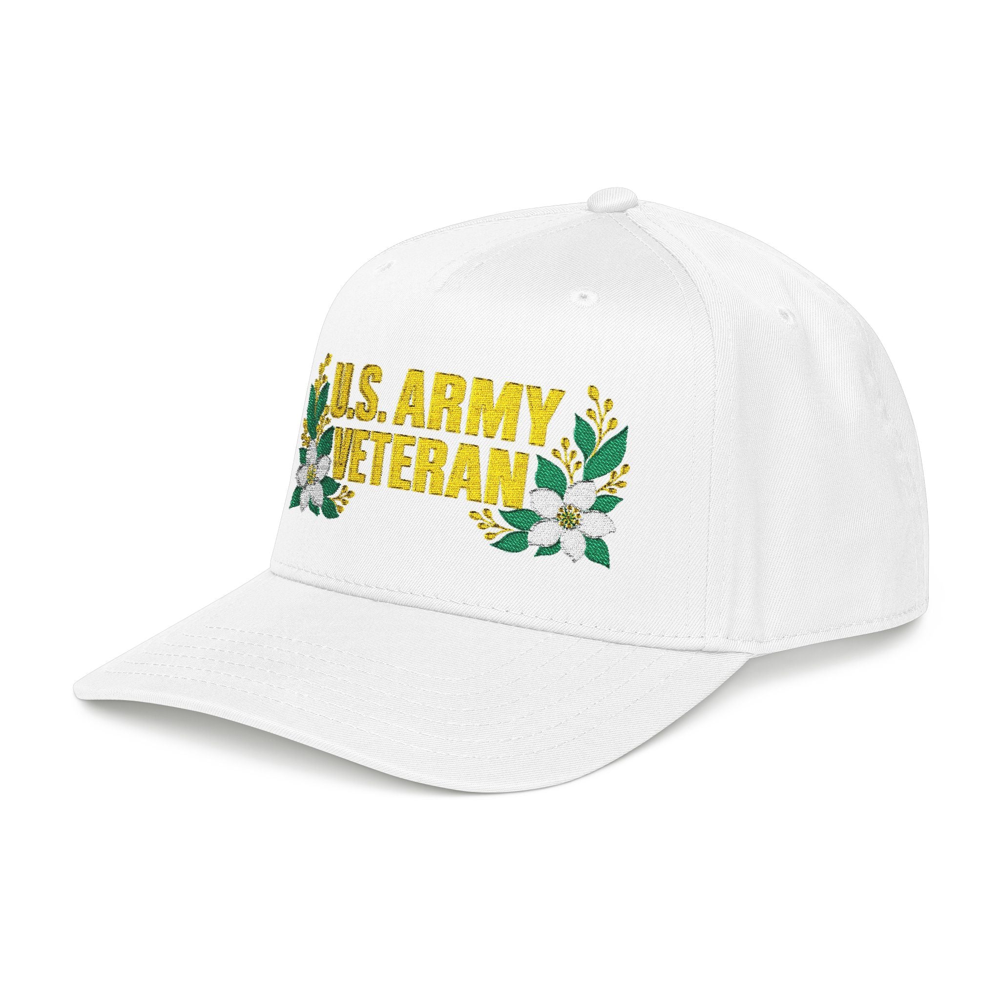 Still Her — U.S. Army Veteran Floral Hat | White Blossom