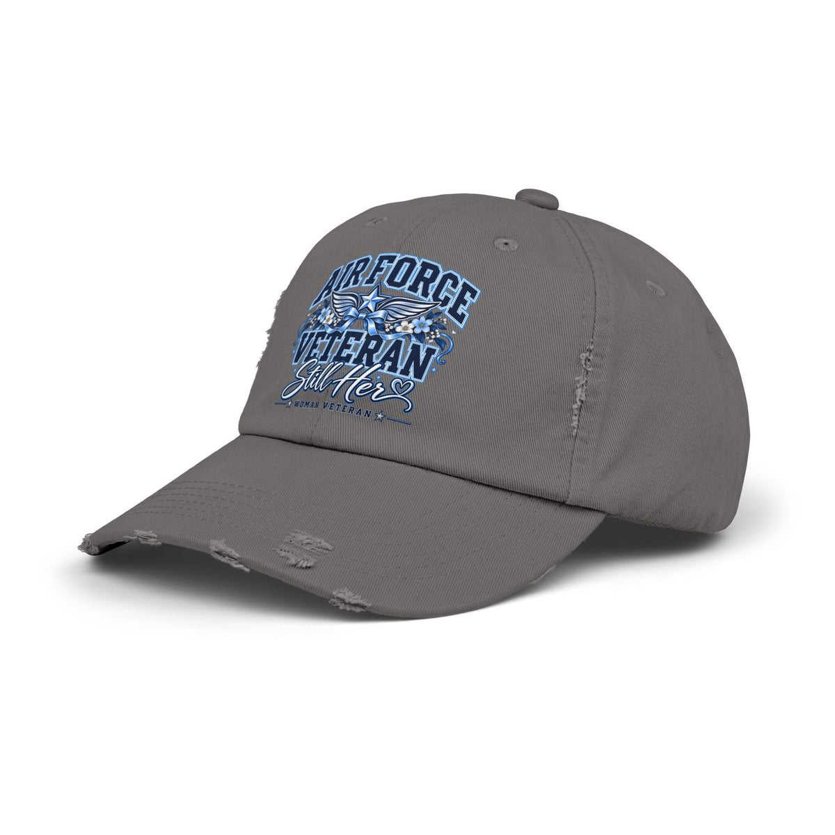 Air Force Veteran | Still Her Floral Distressed Cap