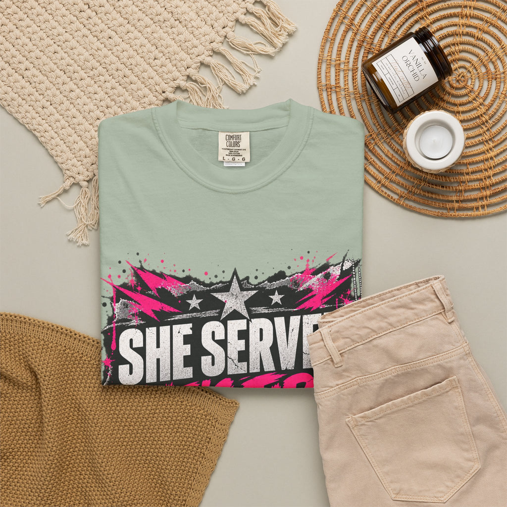 She Served. She's Tired. | Women Veteran Tee