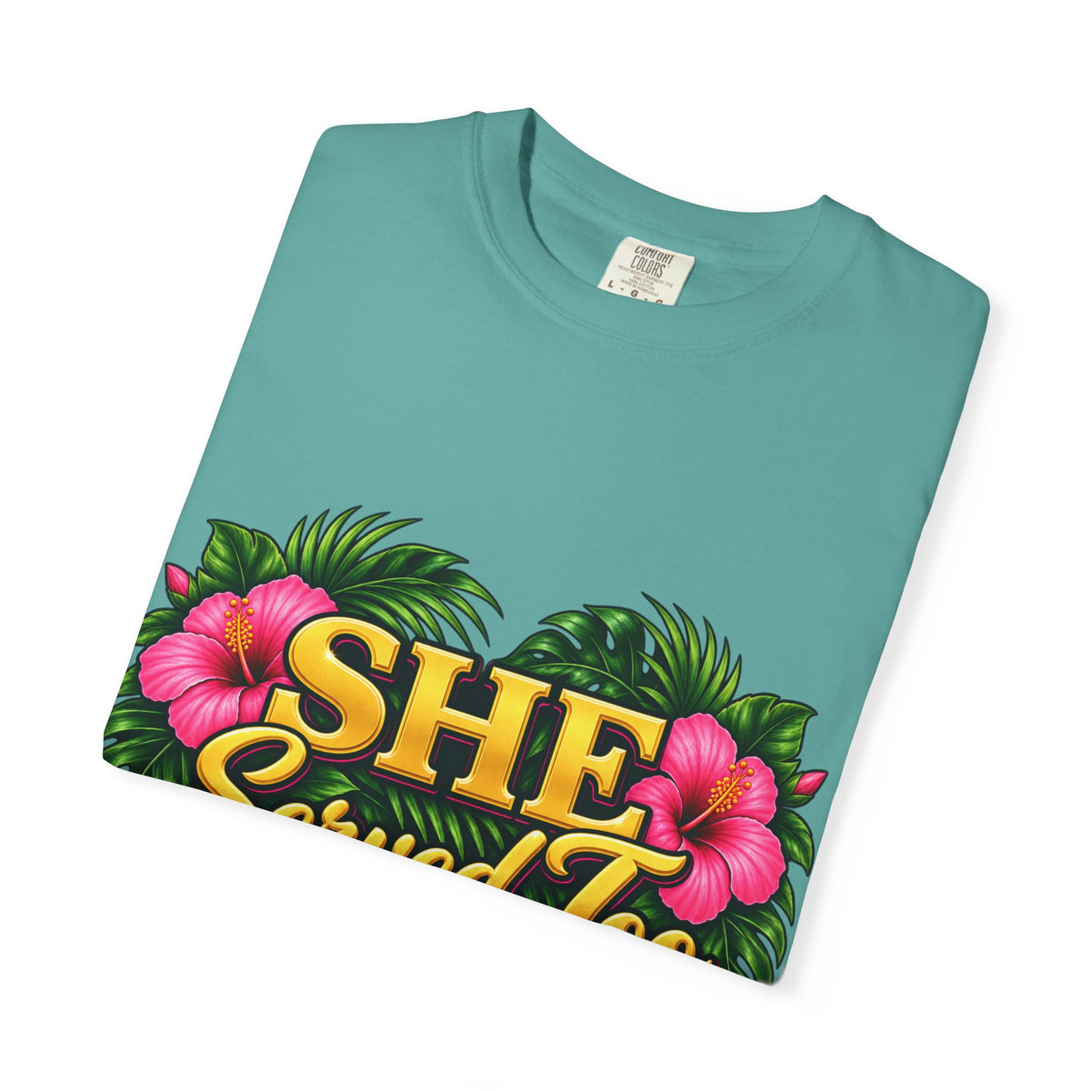 She Served Too | Pink Hibiscus Women Veteran Tee
