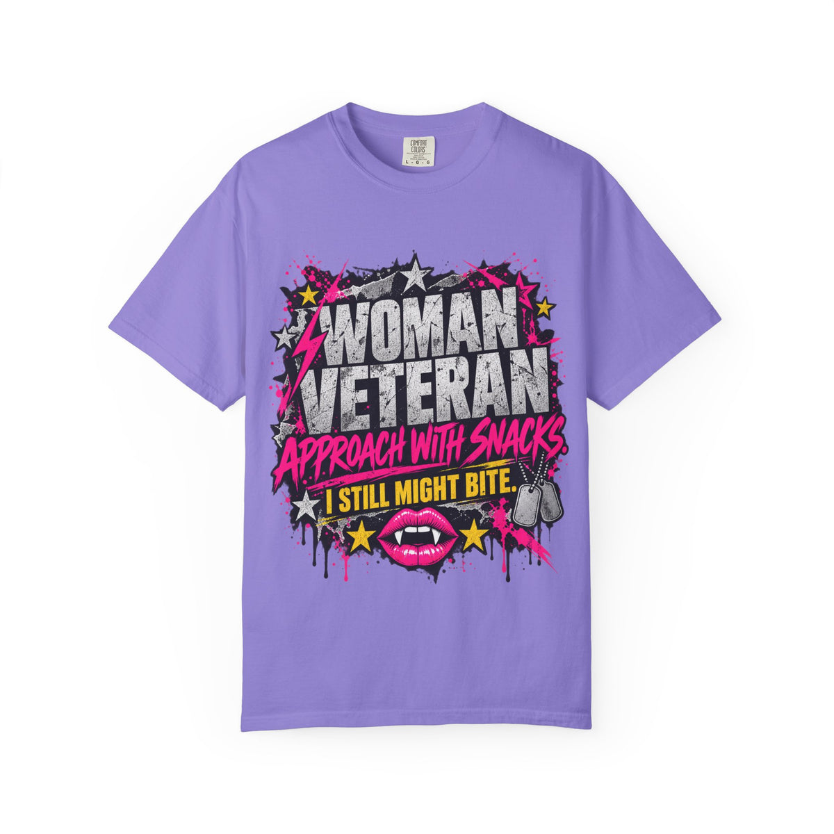 Approach With Snacks. I Still Might Bite. | Disgruntled Veteran Tee