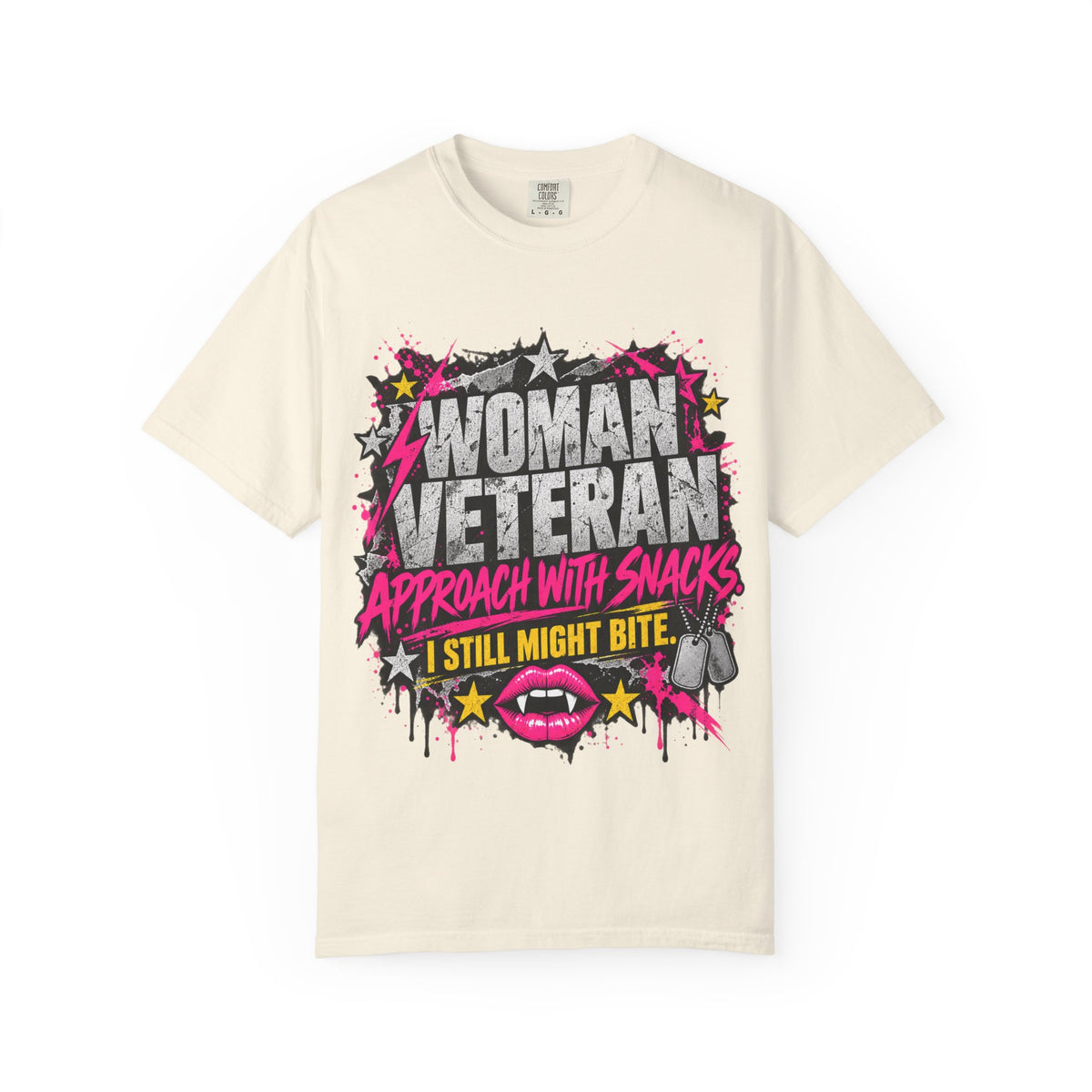 Approach With Snacks. I Still Might Bite. | Disgruntled Veteran Tee