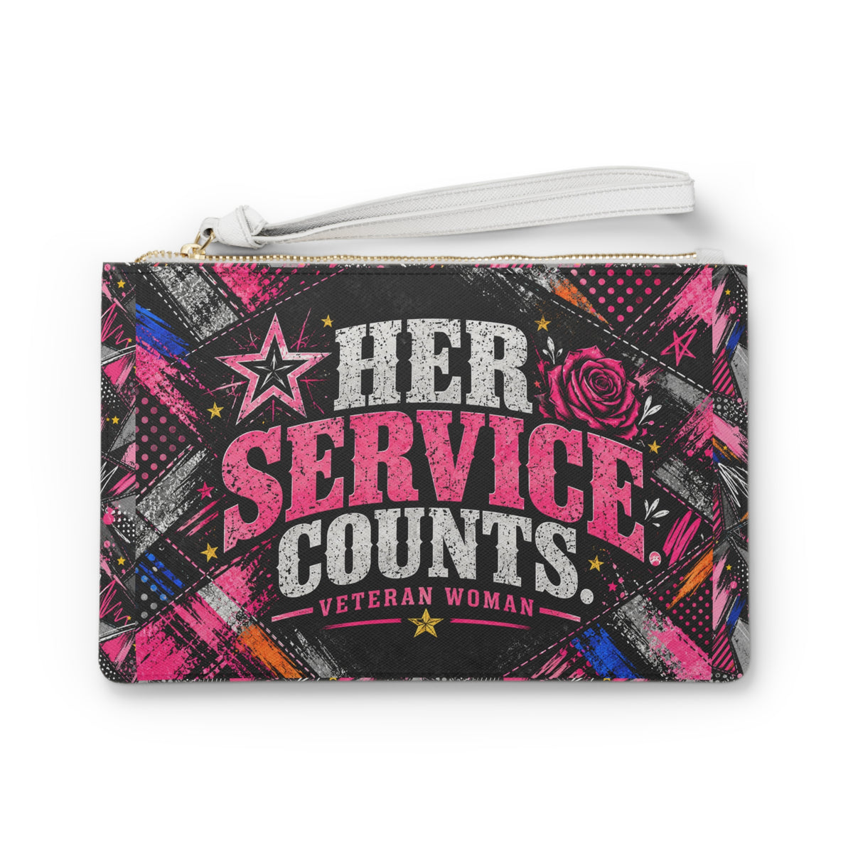 Her Service Counts | Pink Rebel Veteran Clutch