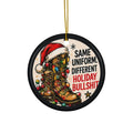 Home for the Holidays American Flag Christmas Ceramic Ornament