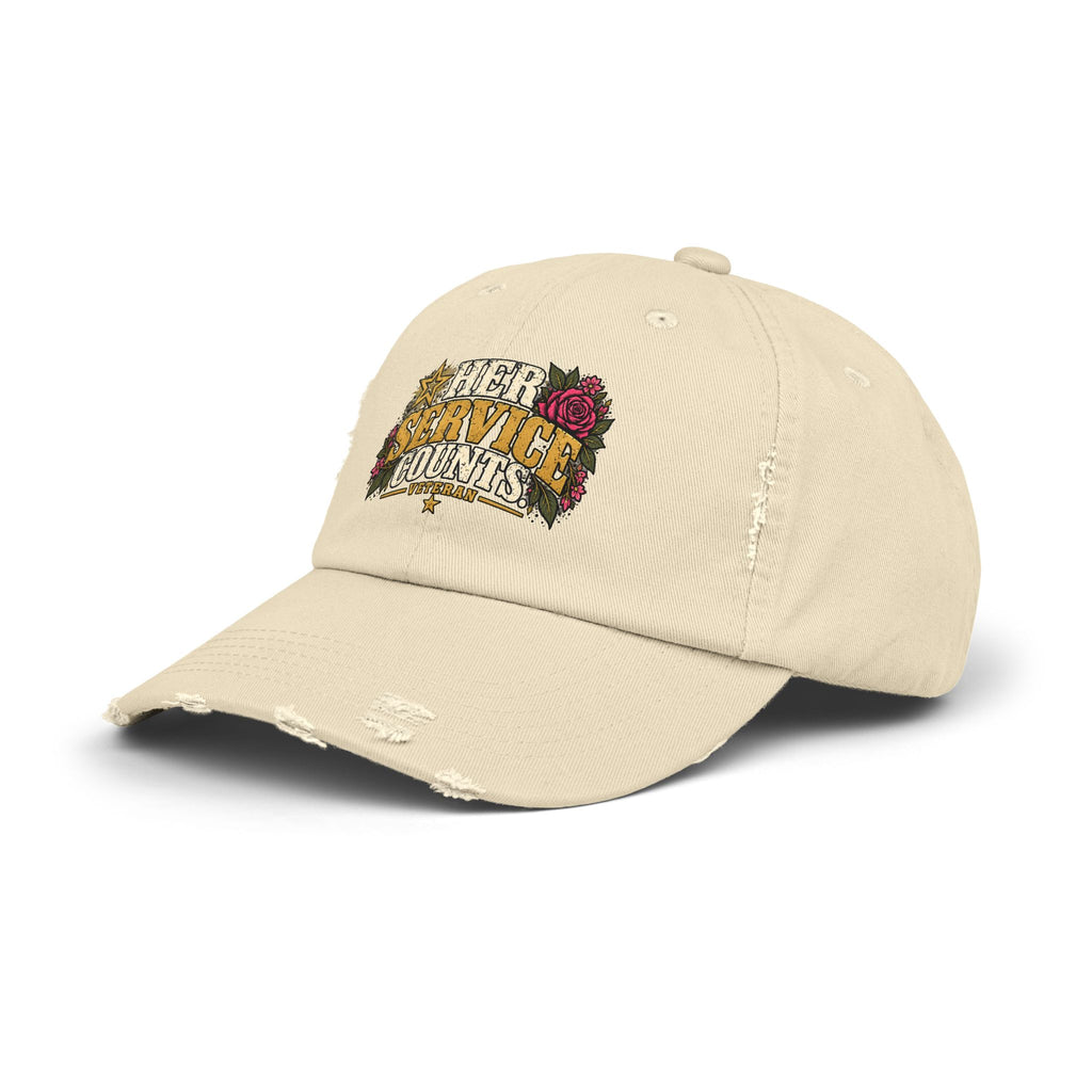 Her Service Counts | Distressed Rebellion Veteran Cap