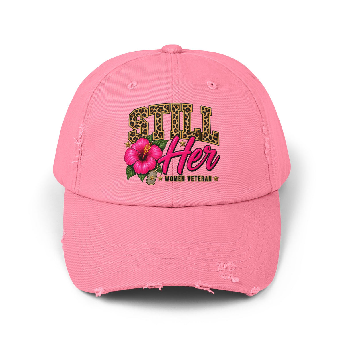Still Her | Floral Distressed Women Veteran Cap