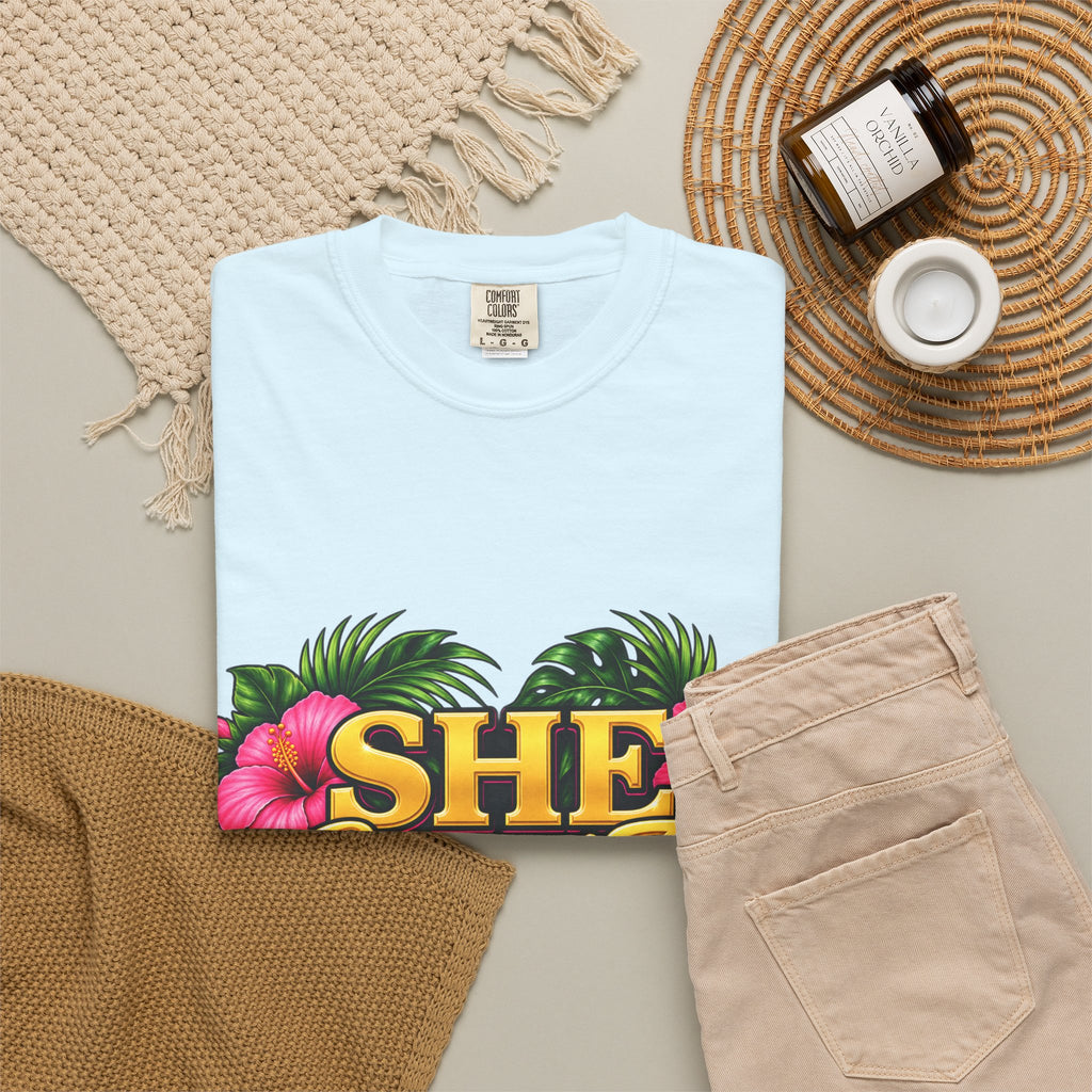 She Served Too | Pink Hibiscus Women Veteran Tee