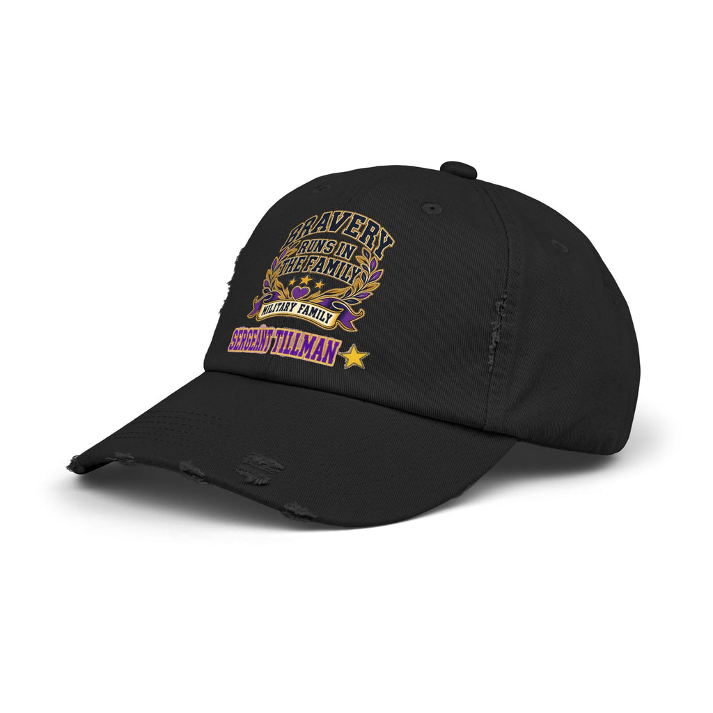 Bravery Runs in the Family | Personalized Distressed Cap | Tillman Design