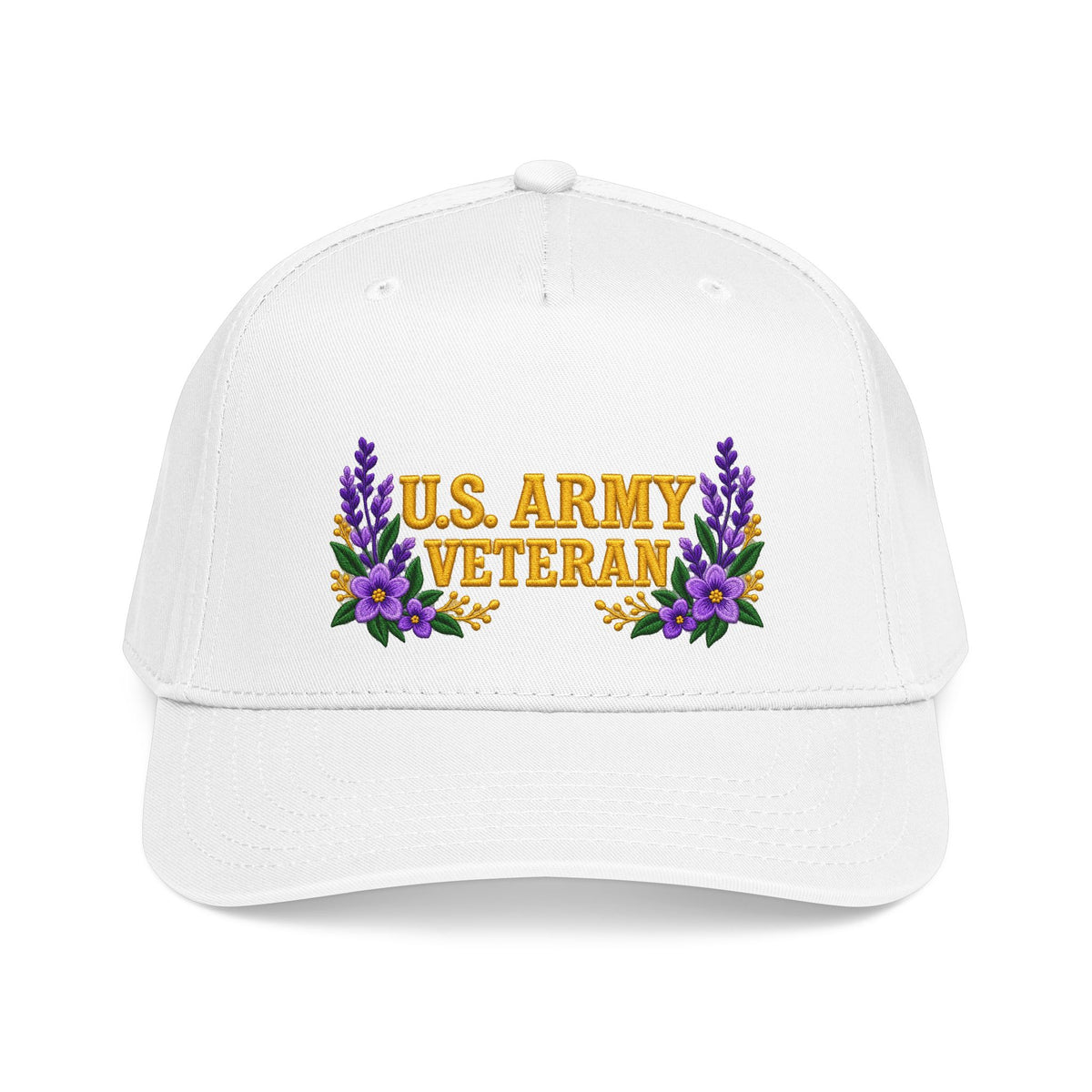 U.S. Army Veteran | Purple Wildflower Mid-Profile Cap