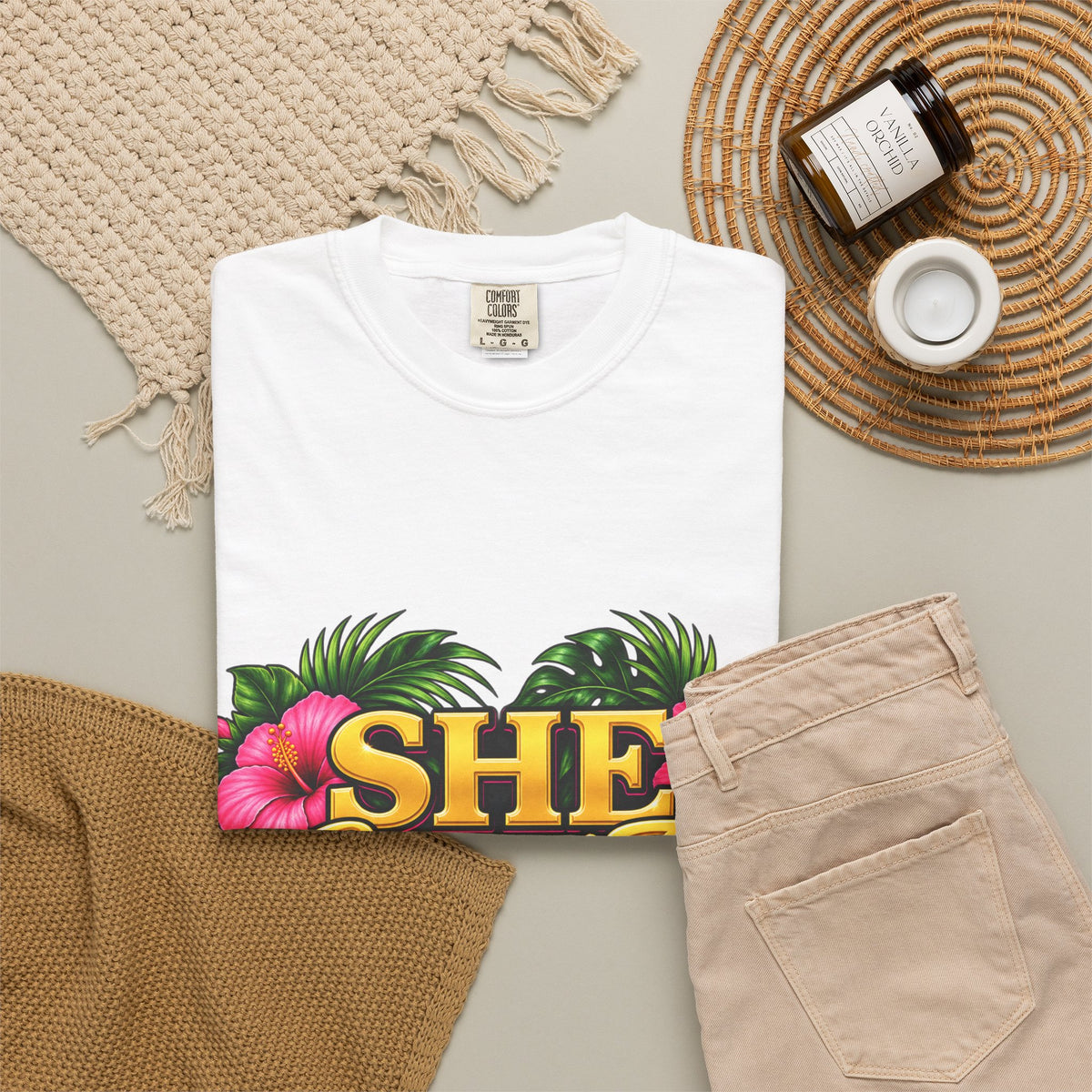 She Served Too | Pink Hibiscus Women Veteran Tee