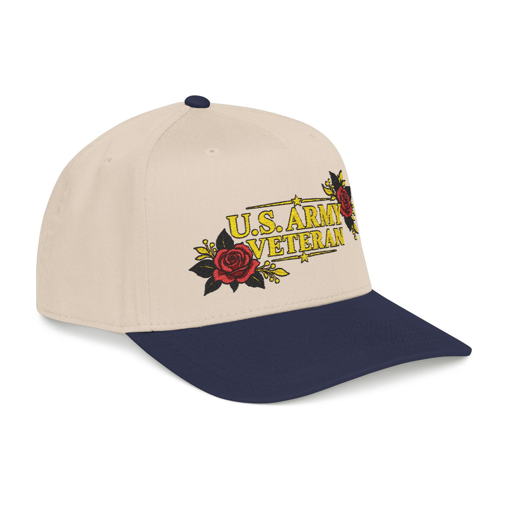 Bold Red Roses | U.S. Army Veteran Cap