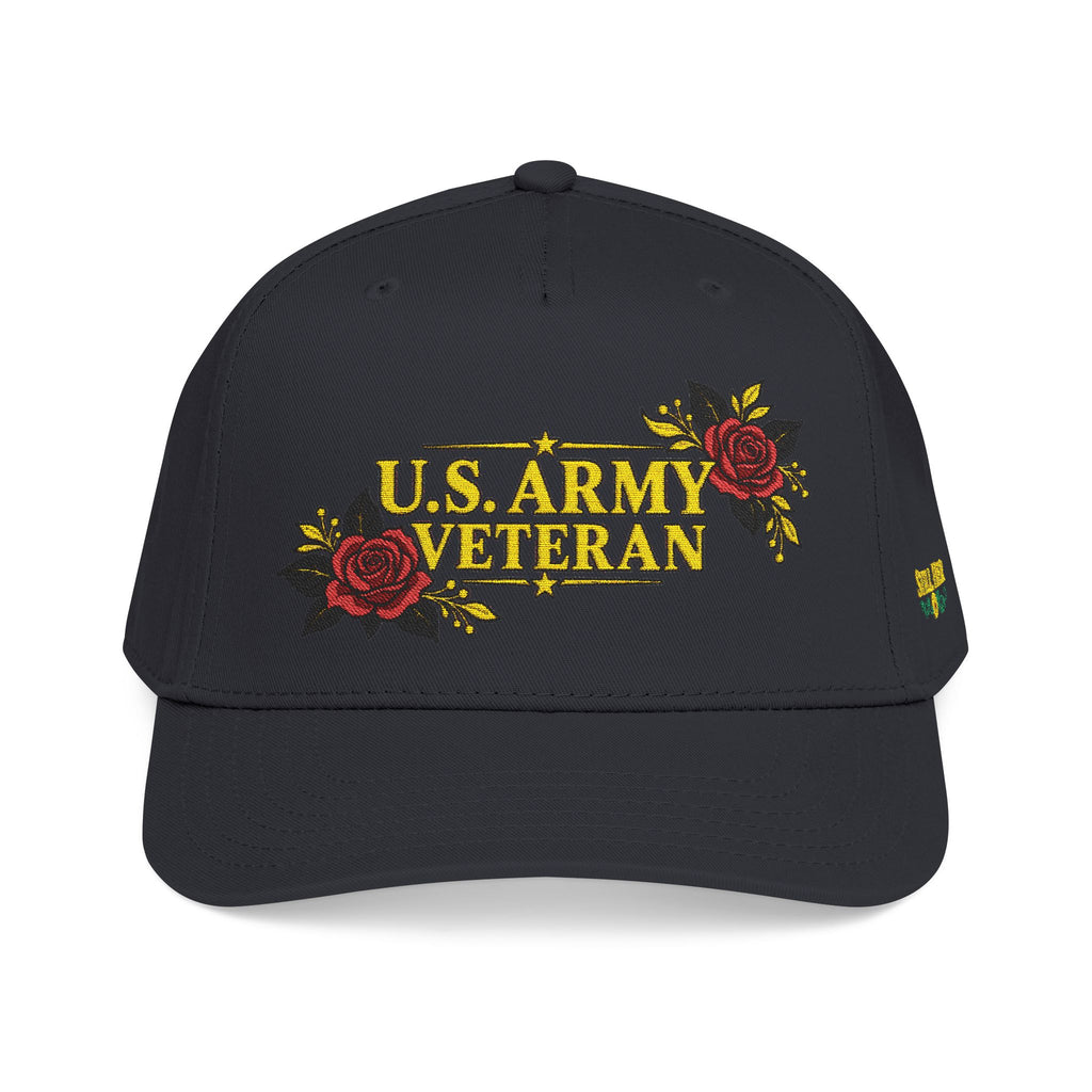 Bold Red Roses | U.S. Army Veteran Cap