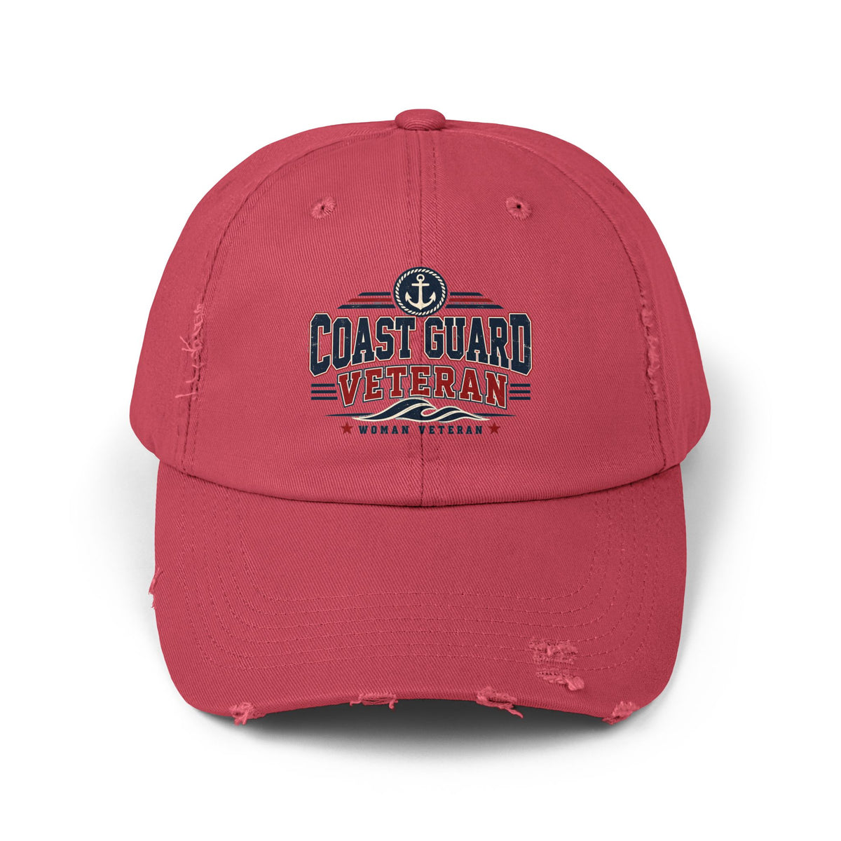 Coast Guard Veteran | Distressed Women Veteran Cap