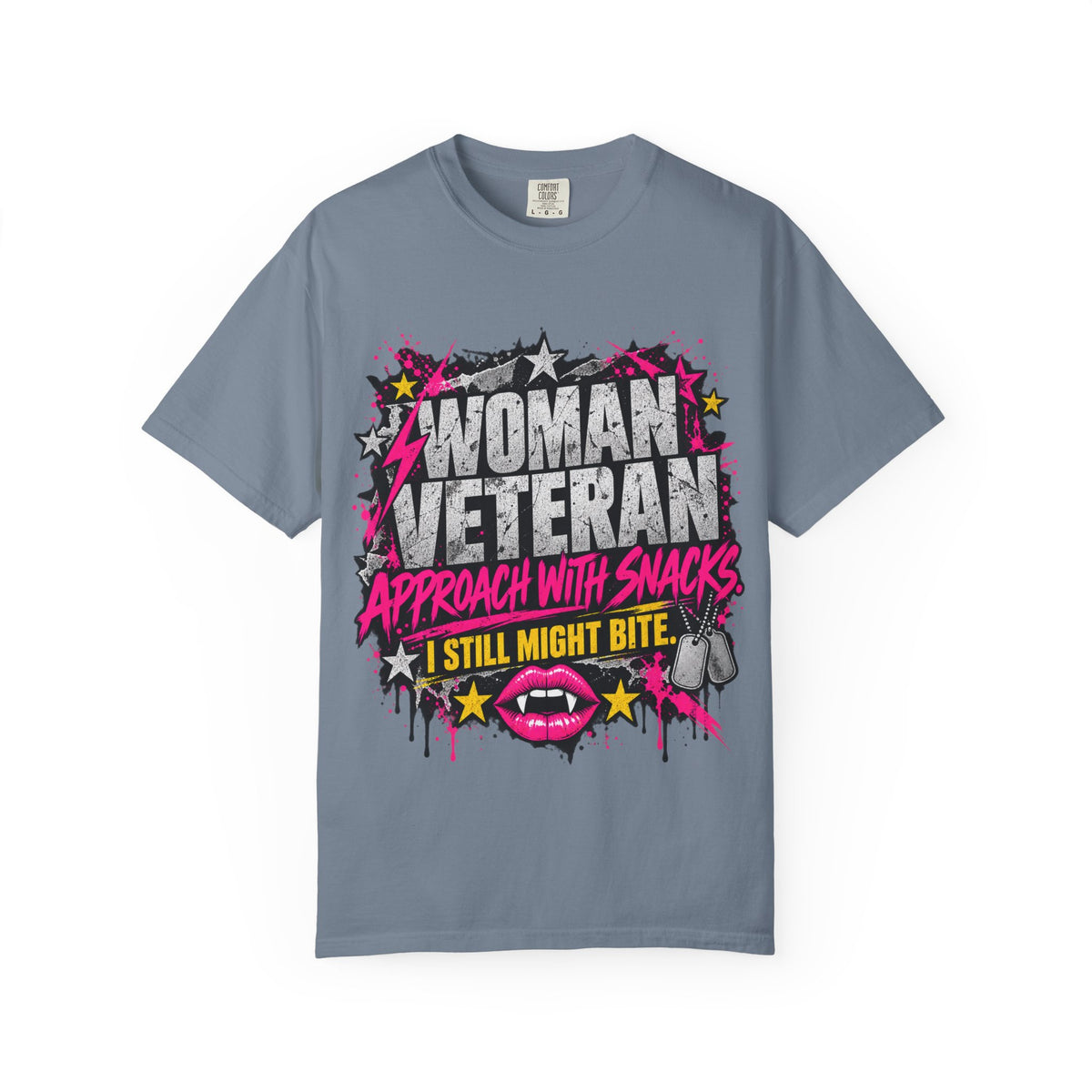Approach With Snacks. I Still Might Bite. | Disgruntled Veteran Tee