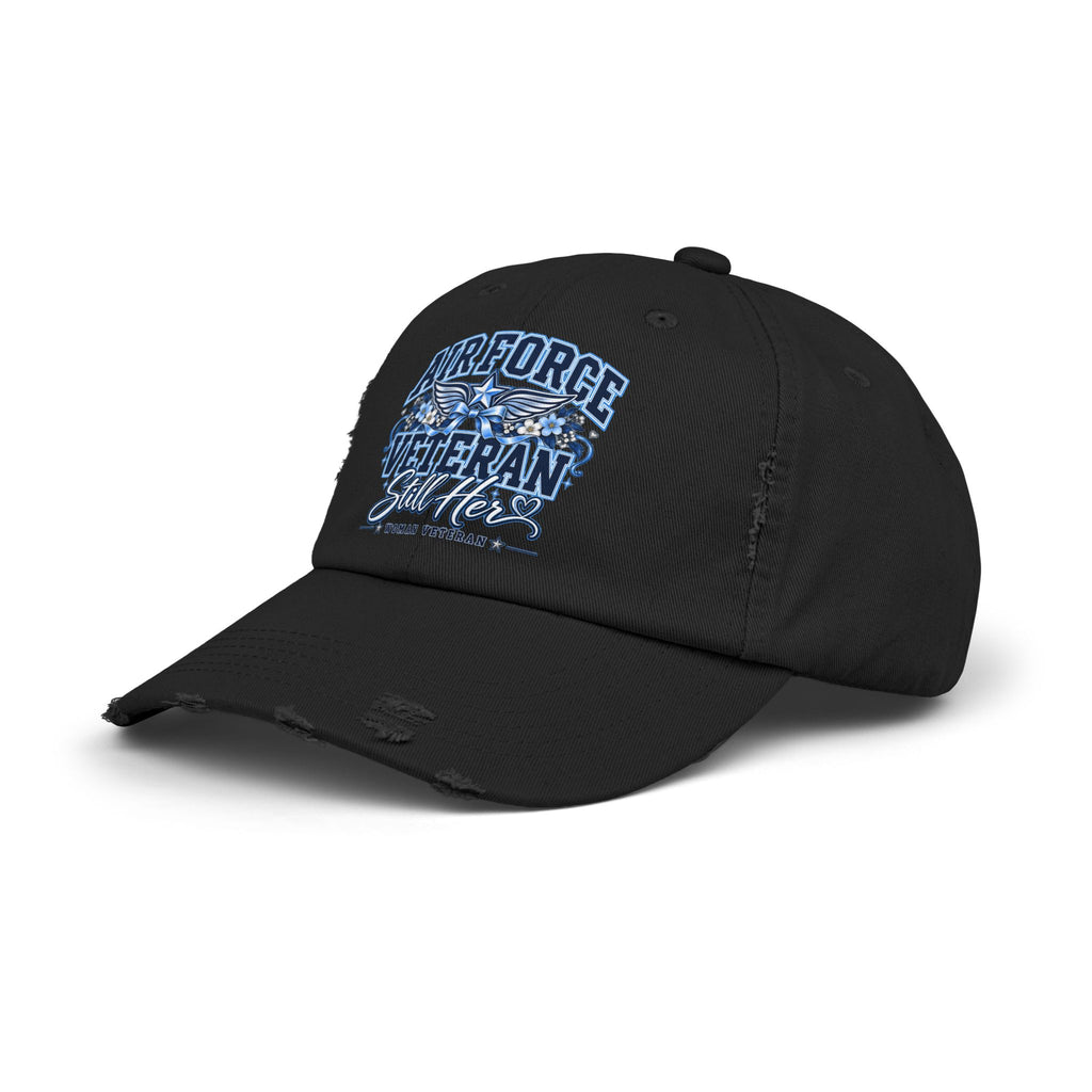 Air Force Veteran | Still Her Floral Distressed Cap