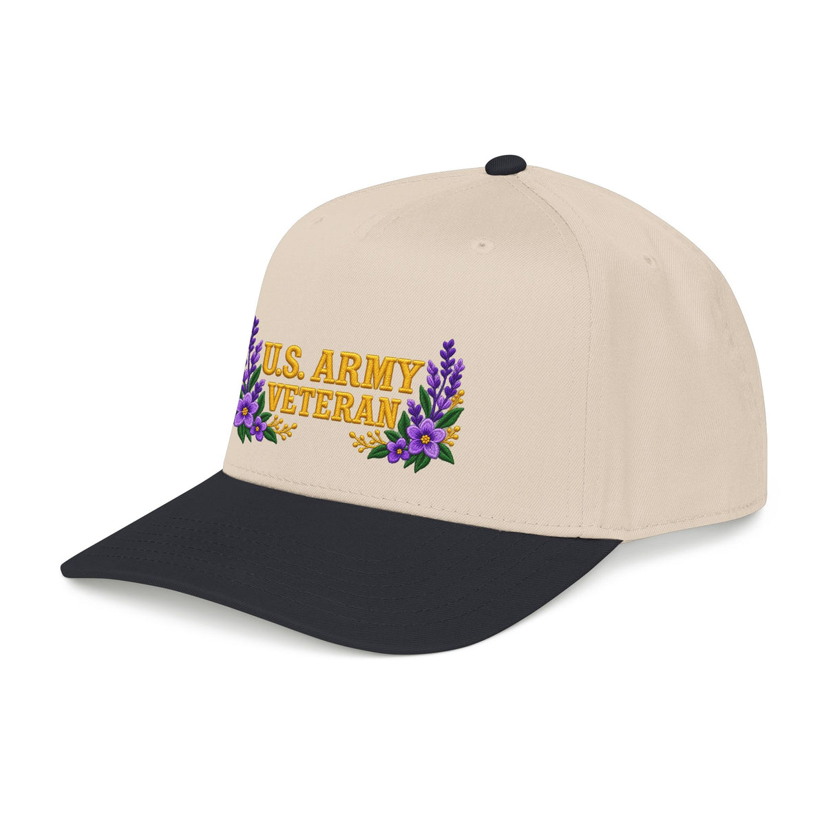 U.S. Army Veteran | Purple Wildflower Mid-Profile Cap