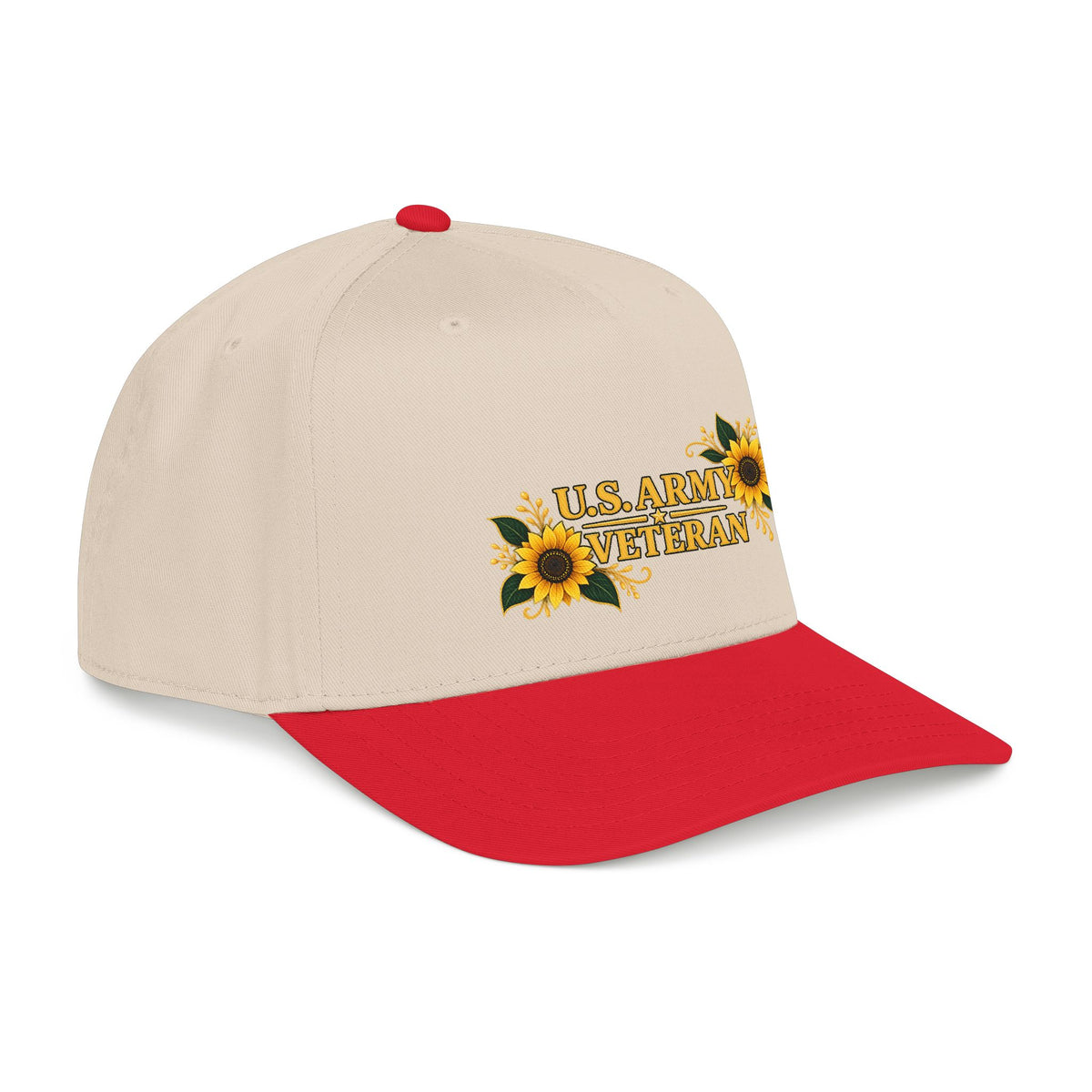 U.S. Army Veteran | Sunflower Mid-Profile Cap