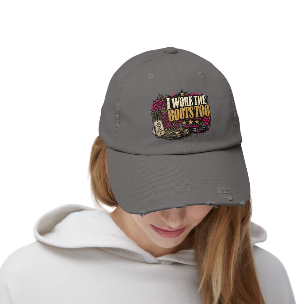I Wore the Boots Too | Distressed Rebellion Veteran Cap