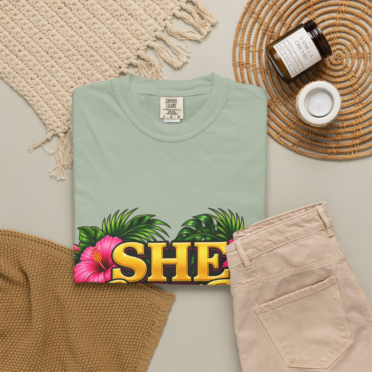 She Served Too | Pink Hibiscus Women Veteran Tee