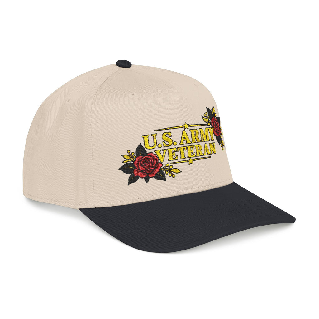 Bold Red Roses | U.S. Army Veteran Cap