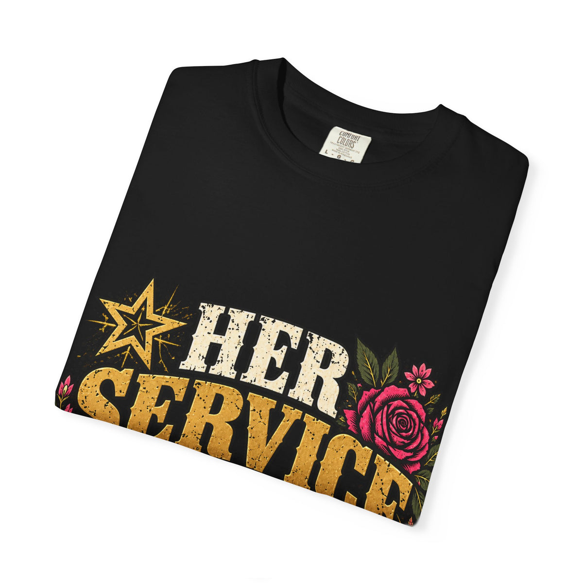 Her Service Counts | Distressed Rebellion Veteran Tee