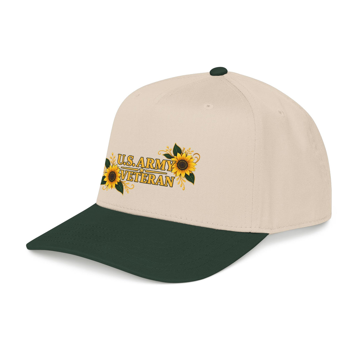 U.S. Army Veteran | Sunflower Mid-Profile Cap
