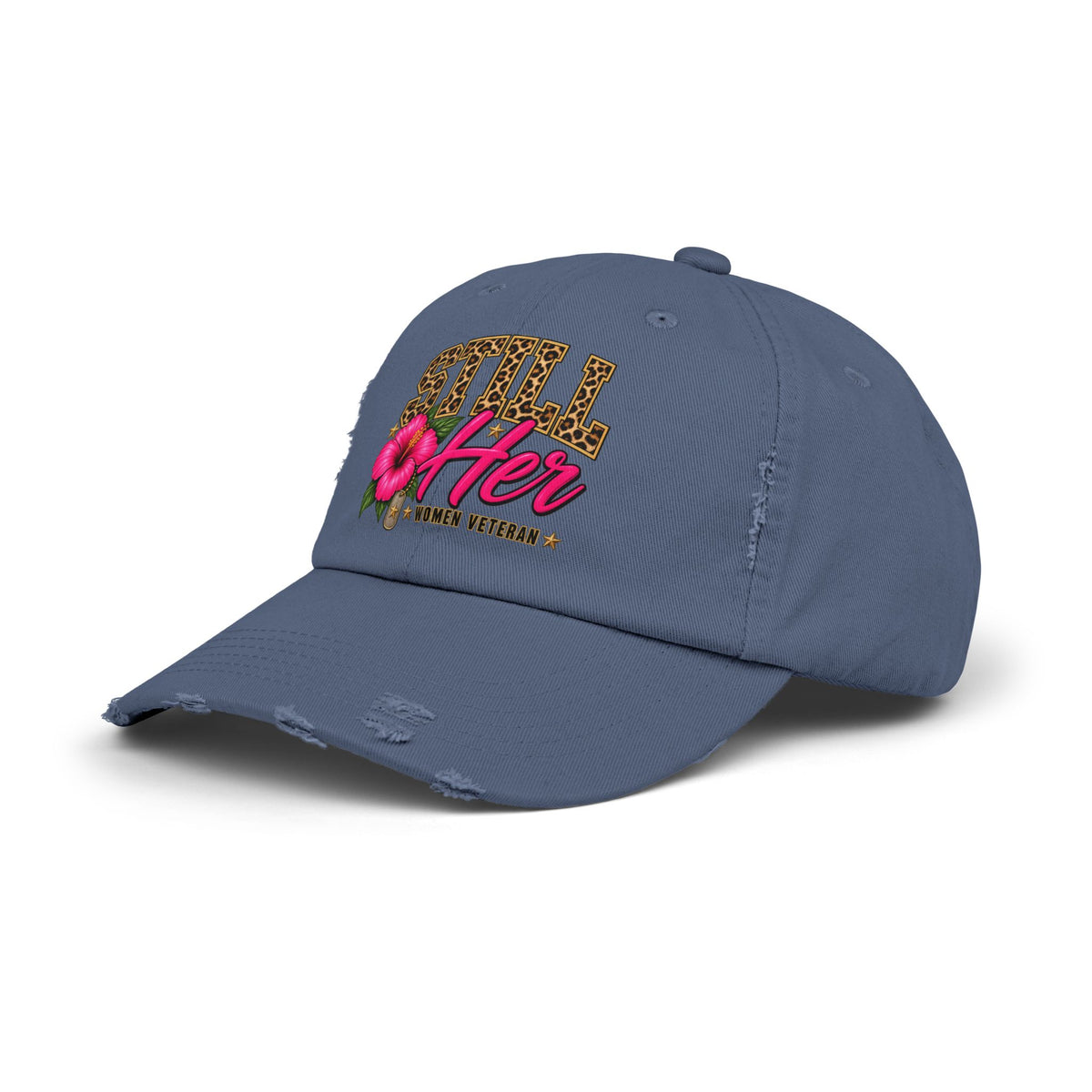 Still Her | Floral Distressed Women Veteran Cap