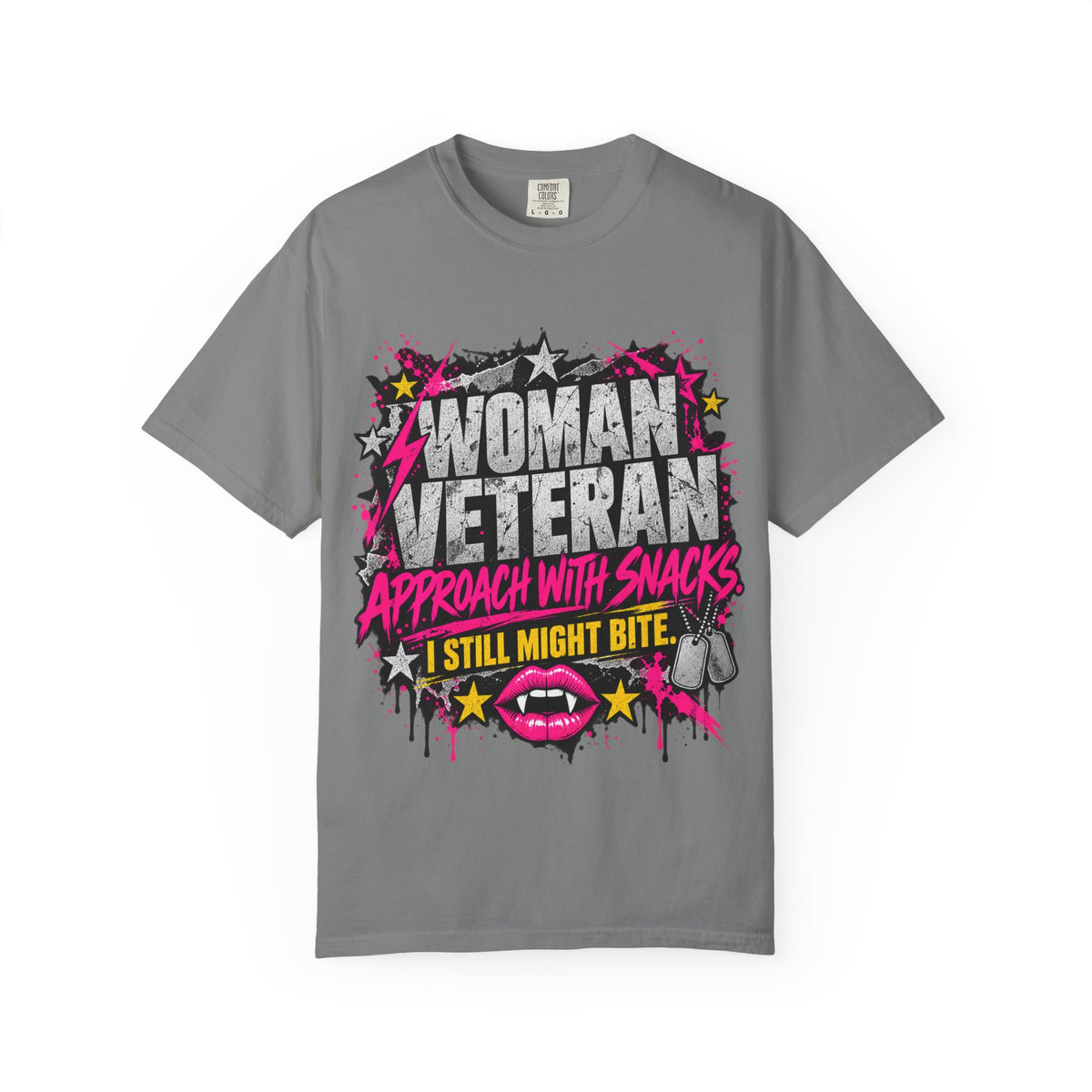 Approach With Snacks. I Still Might Bite. | Disgruntled Veteran Tee