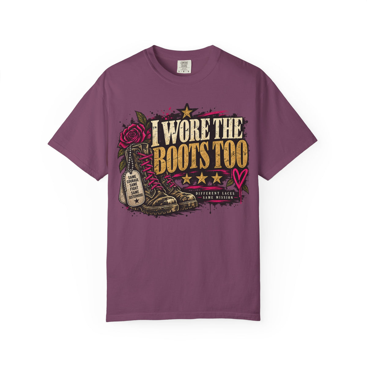 I Wore the Boots Too | Distressed Rebellion Veteran Tee