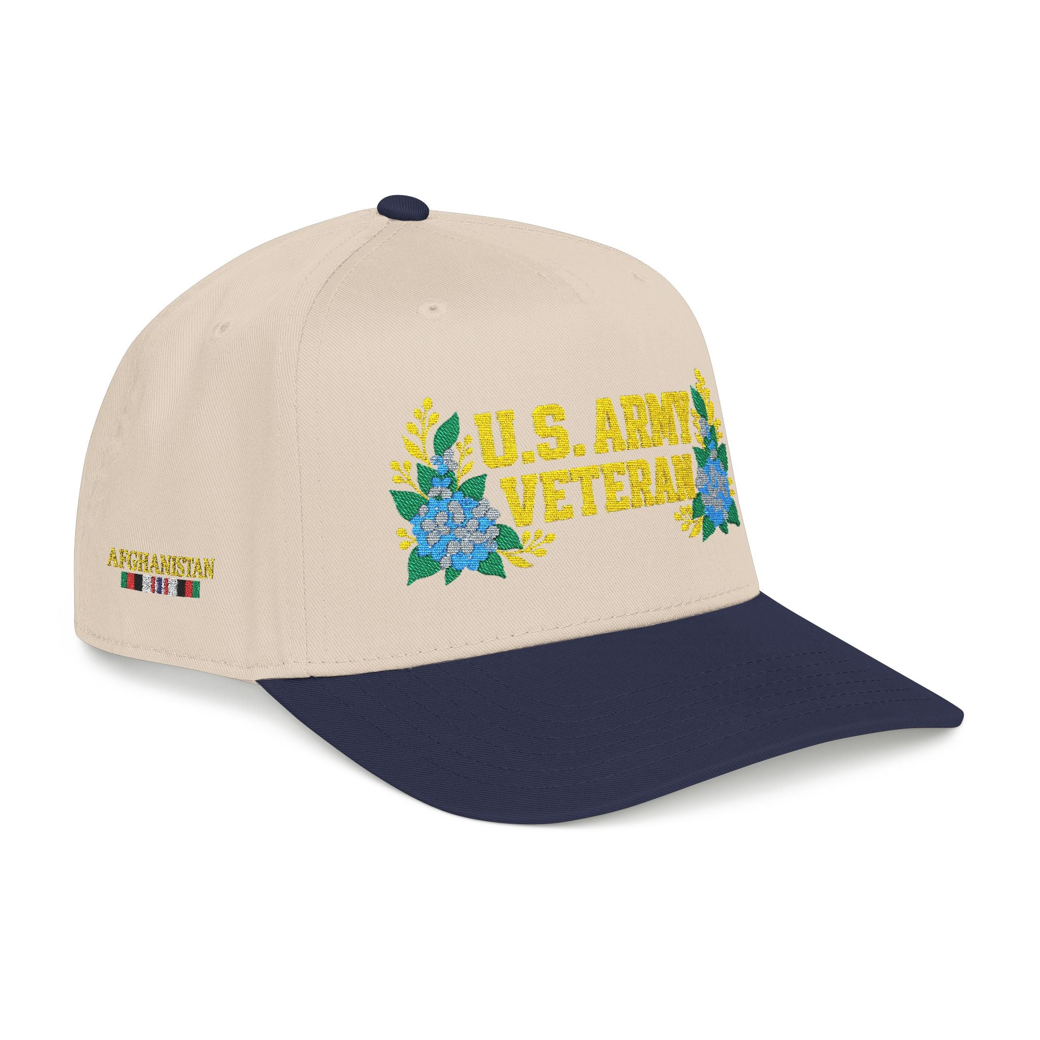 Still Her — U.S. Army Veteran Floral Hat | Blue Hydrangea
