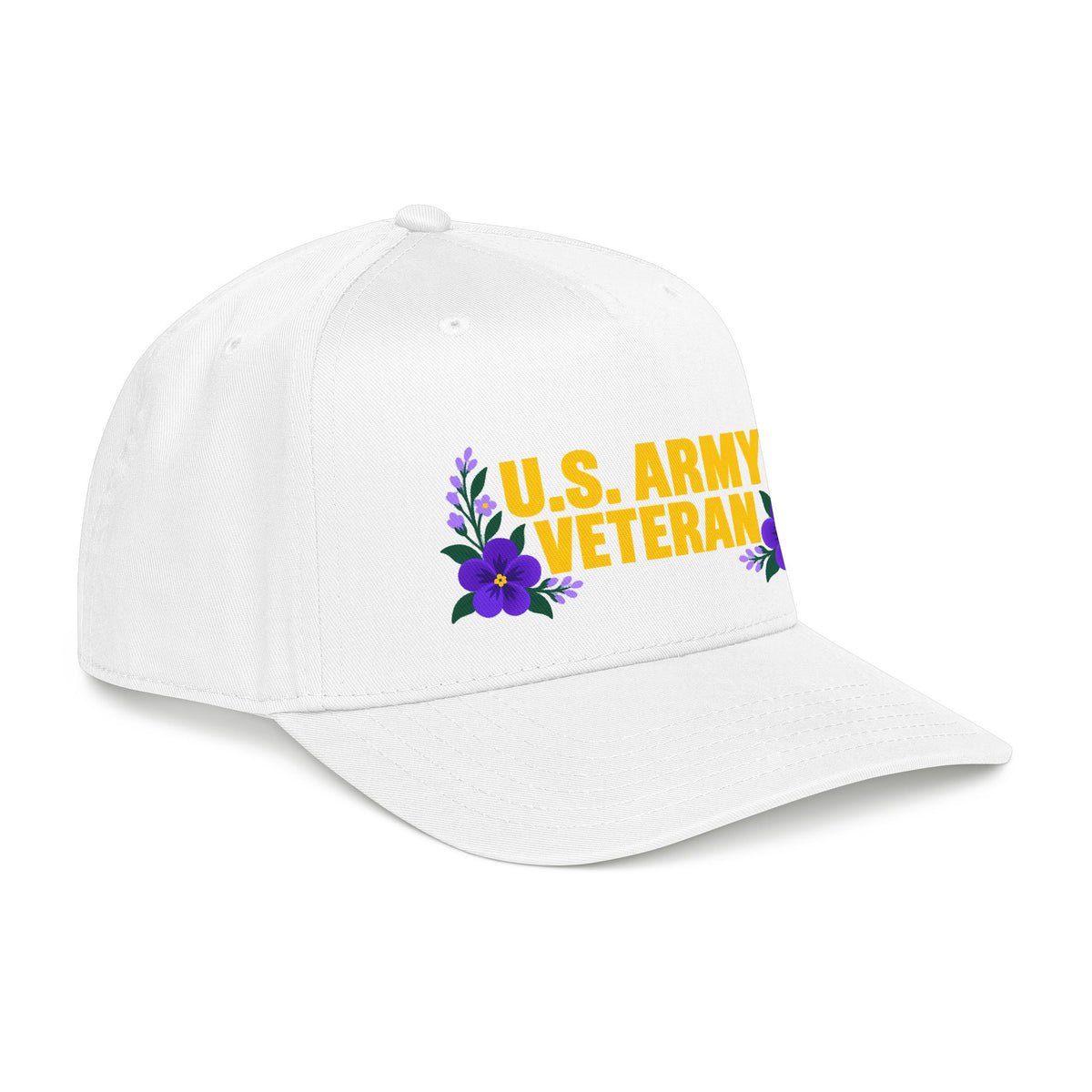 U.S. Army Veteran | Purple Floral Mid-Profile Cap