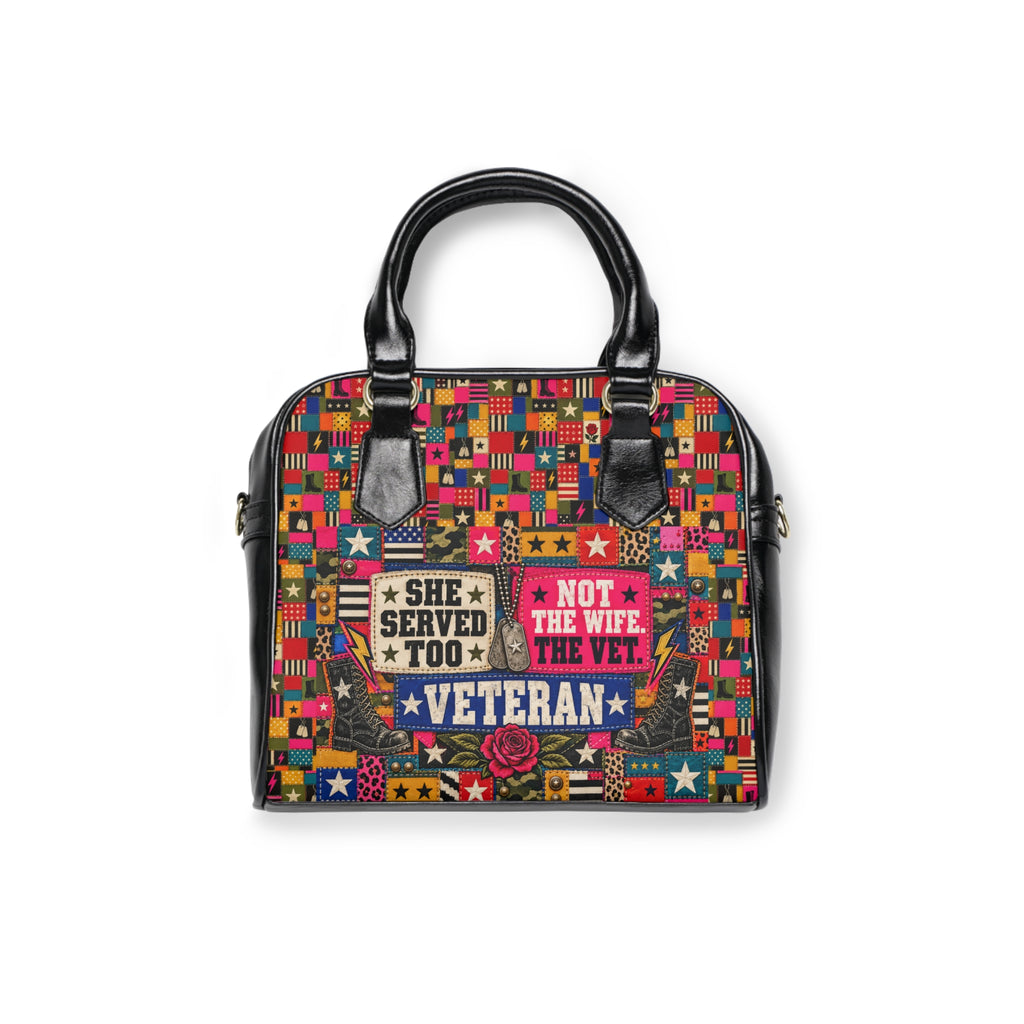 She Served Too | Full Volume Veteran Shoulder Handbag