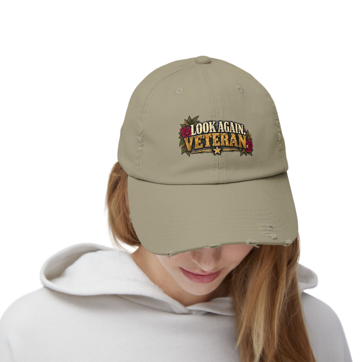 Look Again, Veteran | Distressed Veteran Cap